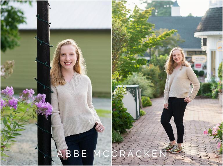 Senior portraits around downtown Blocking Rock