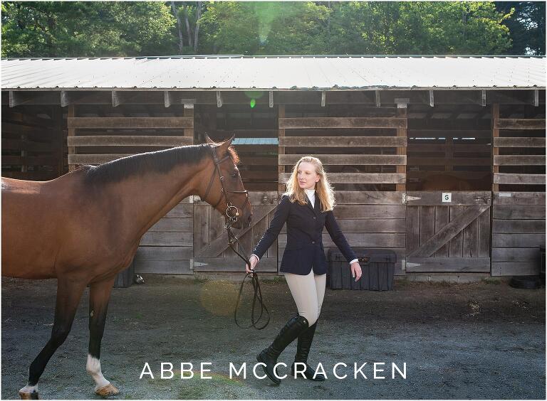 Equestrian champion uses her own horses in senior portraits