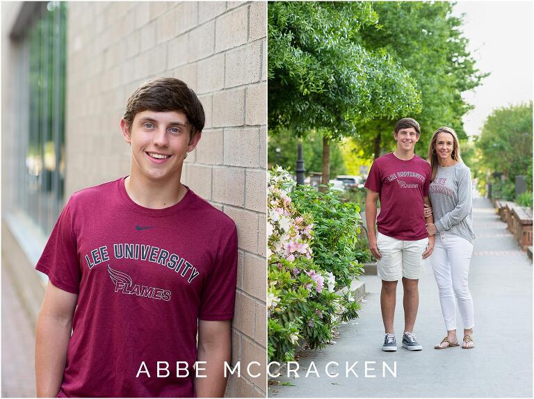 Senior photos in Uptown Charlotte near Romare Bearden Park
