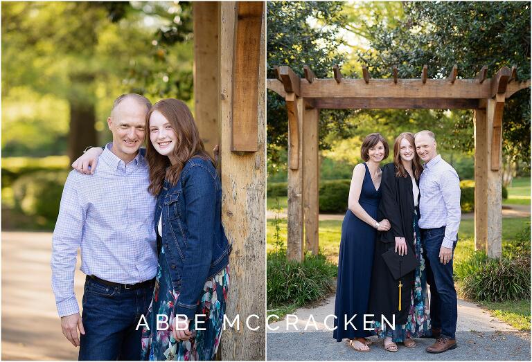 Senior pictures with family members in Charlotte NC