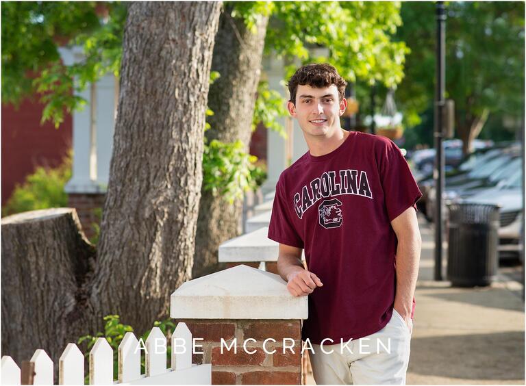High school senior in University of South Carolina t-shirt