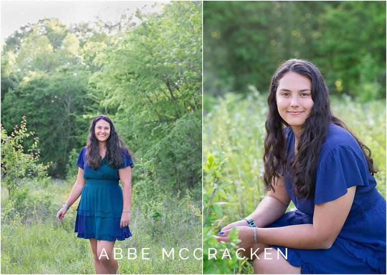 Summer senior portraits in wheat fields