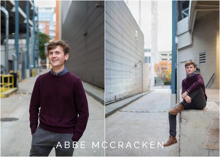 Urban senior portraits in Uptown Charlotte, NC