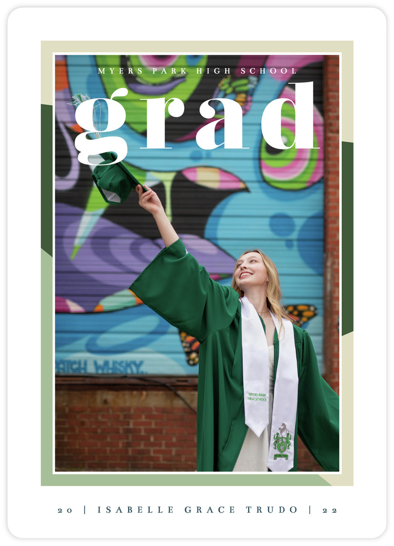 Graduation announcements with senior portraits