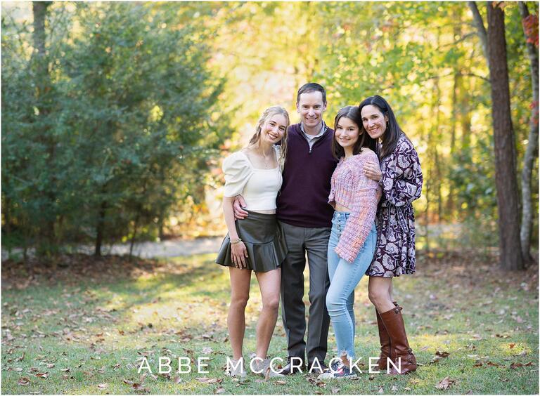 Family of four with teenage girls in Waxhaw, North Carolina
