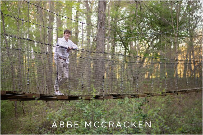 Portrait of a soon to be high school graduate in a natural greenway setting outside of Charlotte, NC