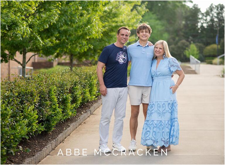 High School Senior and his parents