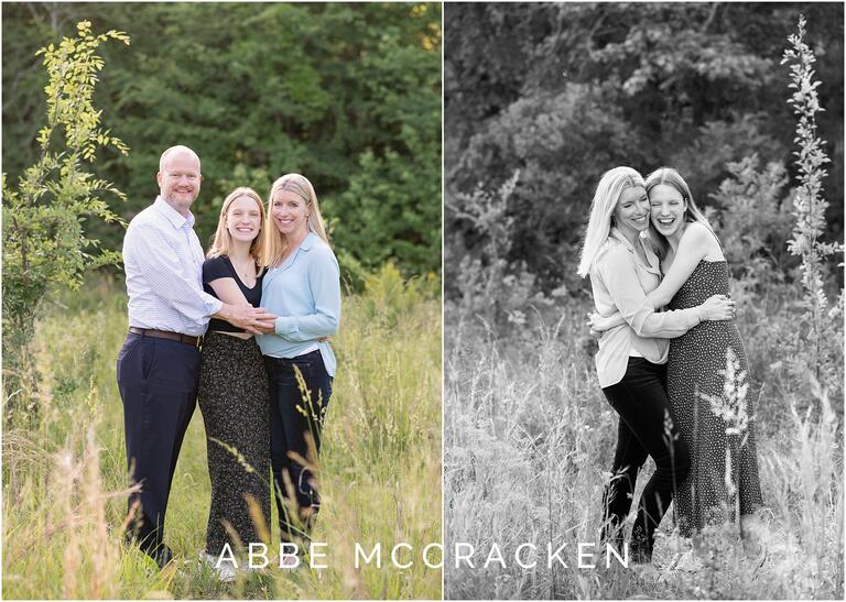 Natural, candid senior portraits with mom and dad