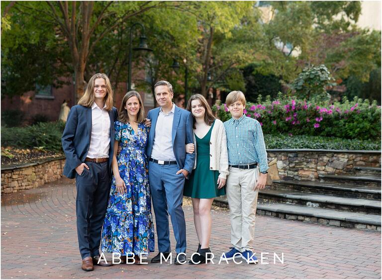 Fall Family Portrait at The Green in Uptown Charlotte