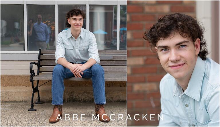 Senior photos of a boy who recently graduated from Charlotte Catholic