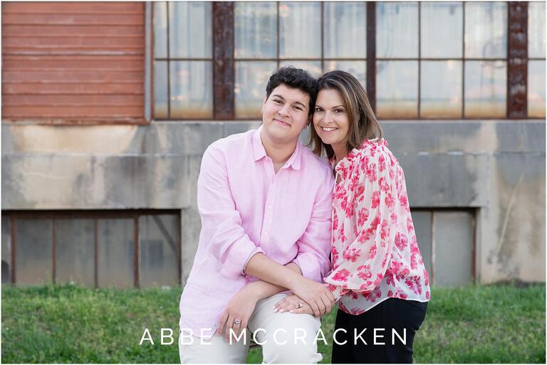 Portrait of a senior guy and his mom