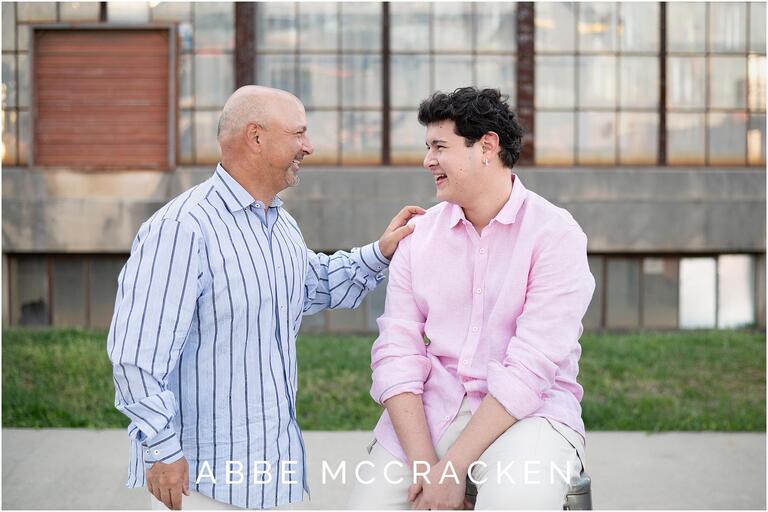 Portrait of a senior guy and his dad