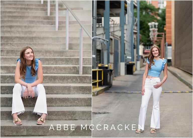 Urban senior portraits in Uptown Charlotte