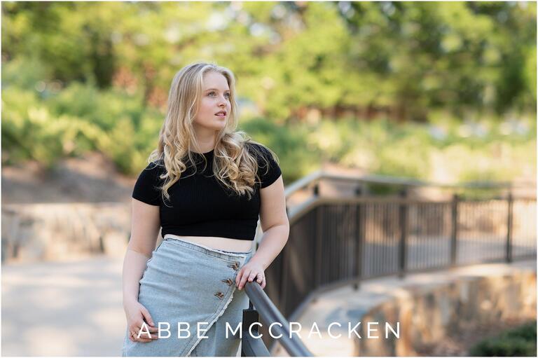 Candid senior portraits in Independence Park