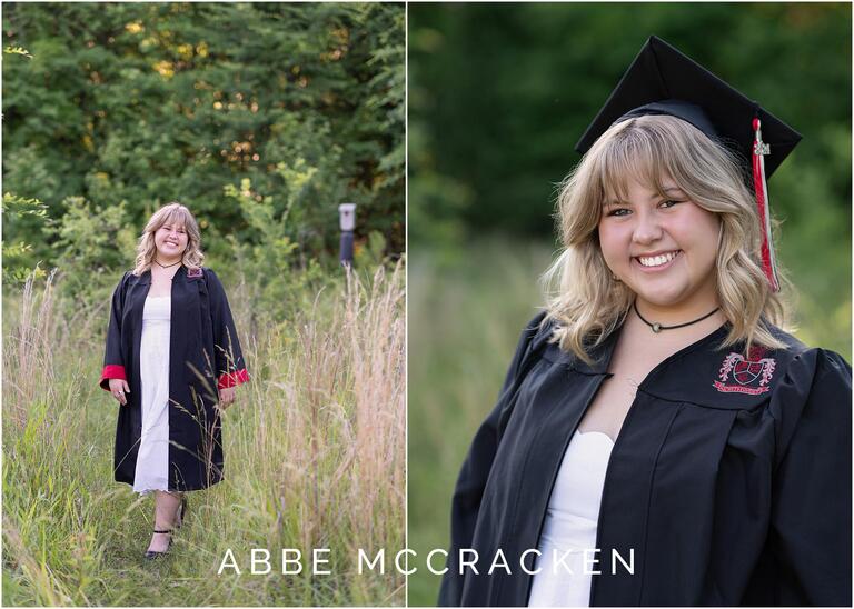 Northwest School of the Arts cap and gown, senior portraits